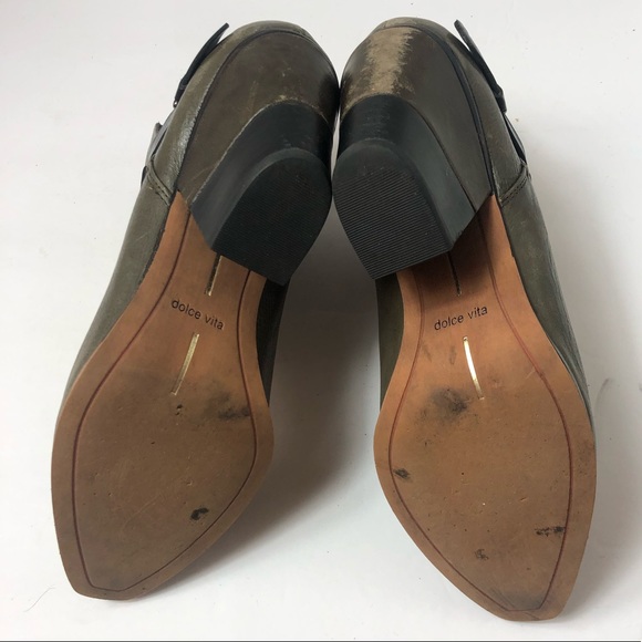 DOLCE VITA Gray Leather Ankle Booties - Picture 8 of 8